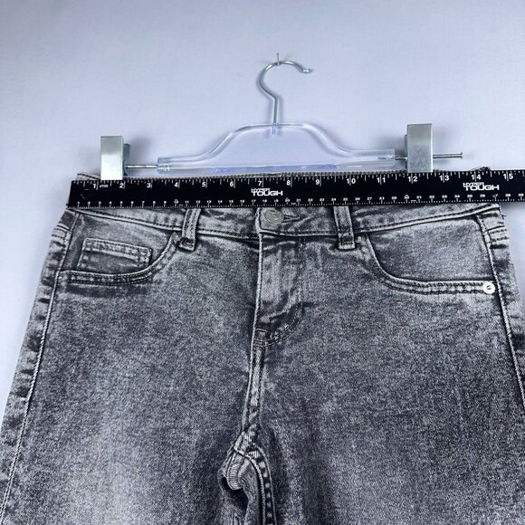 Divided By H&M Flare Leg Jeans Womens Size 6 Acid Wash Low Rise Stretch Gray - Picture 9 of 14